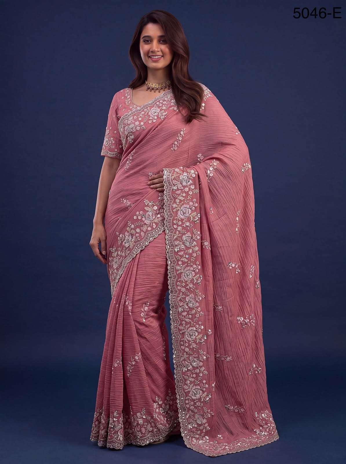  Extraordinary with Beautiful Color made of Premium Pure Bamburg fabric Wedding Saree wholesale in surat 5046